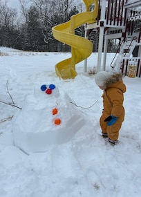 Playground fun in winter