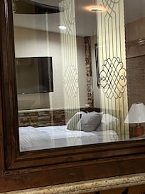 Window looking into “flex” bedroom