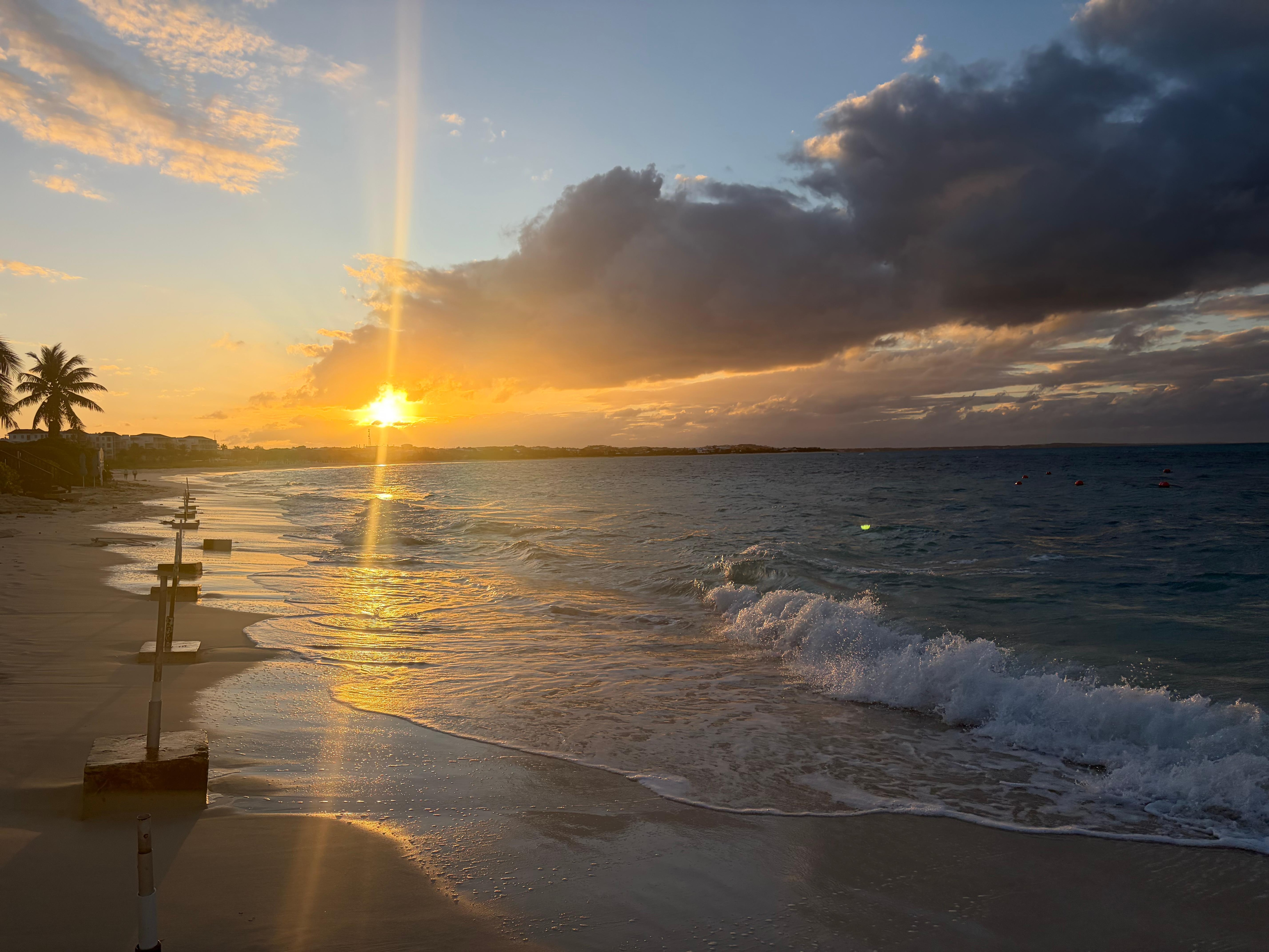 Grace Bay sunset,1 minute walk 