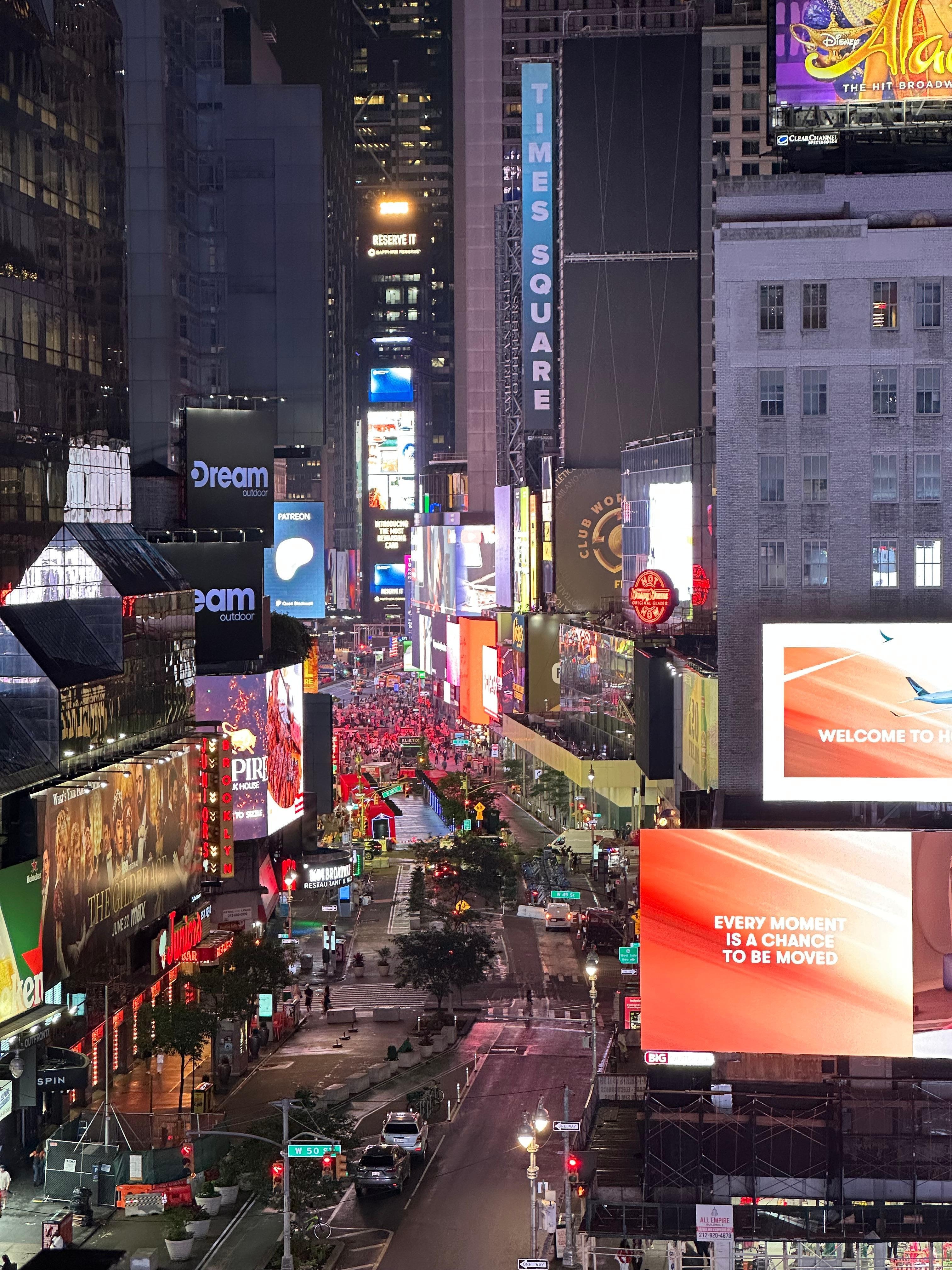 Time square view @ terrace @ night.