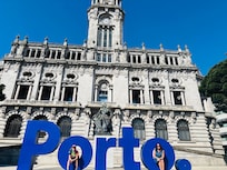 About 25 mins by transit to this sign