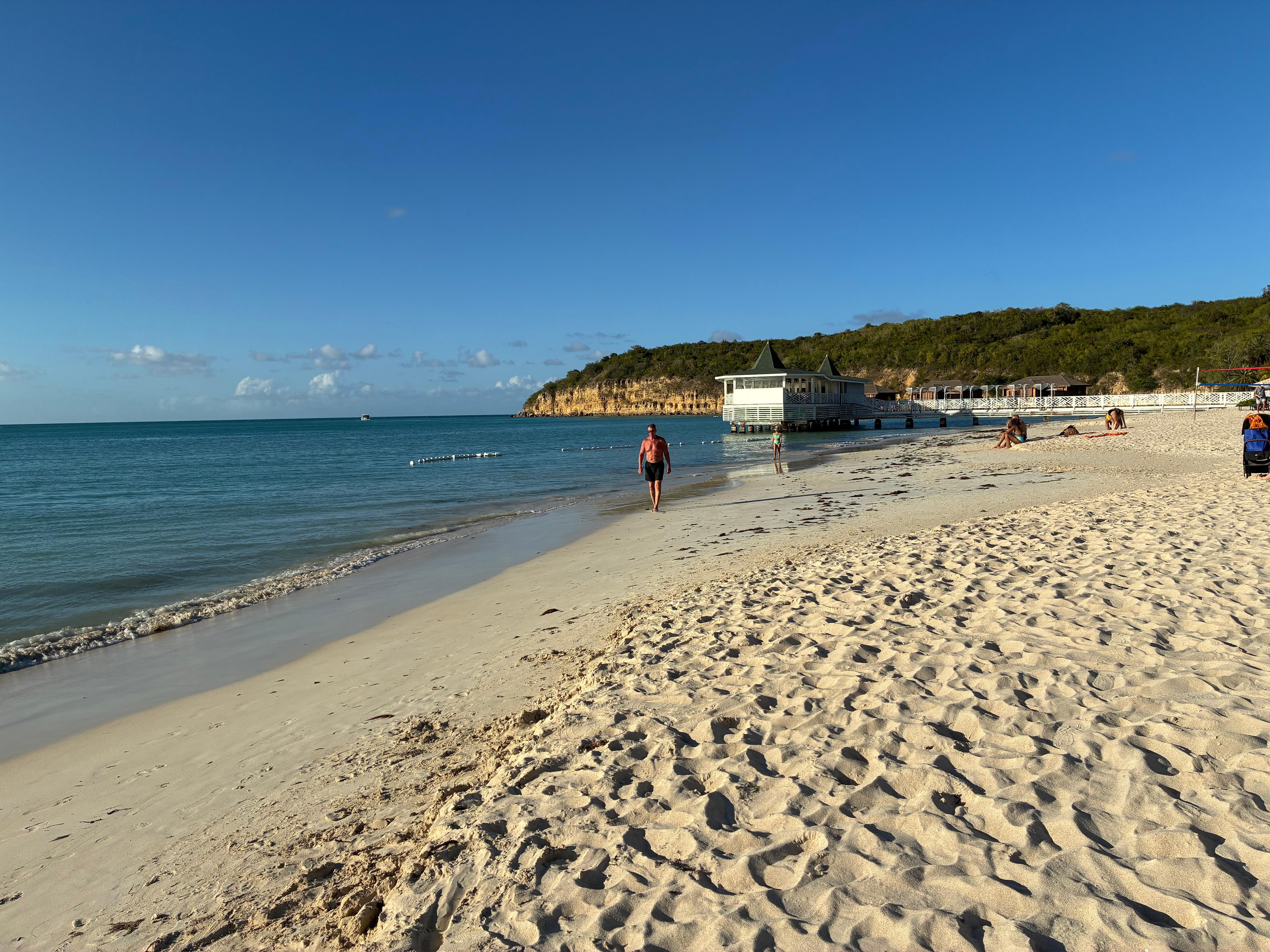Beautiful palm edged beach within a few minutes walk.
