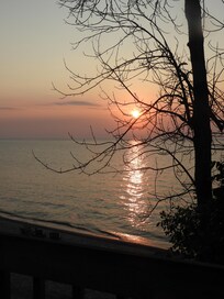 Sunrise view from our balcony.