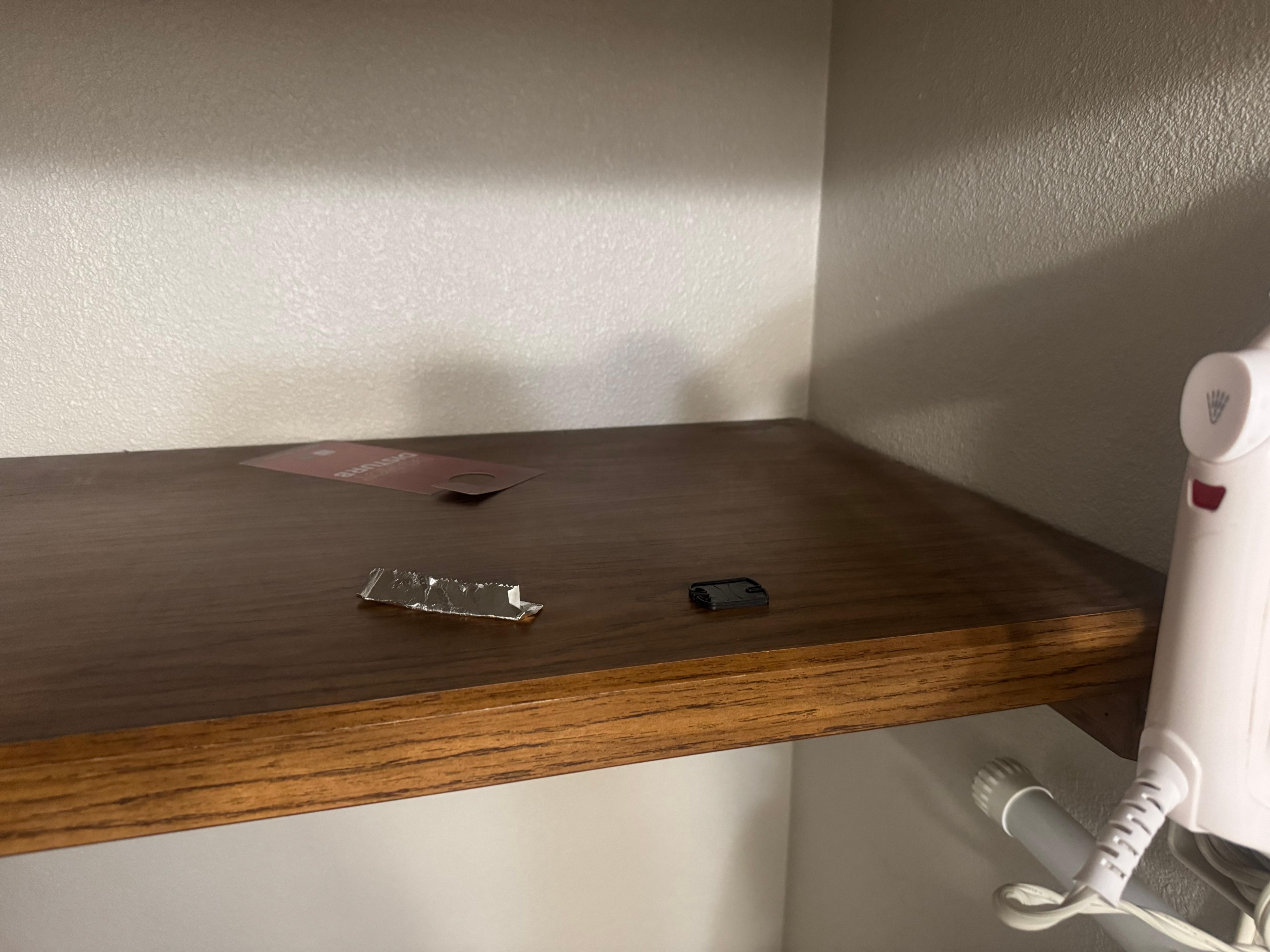 Trash left in closet