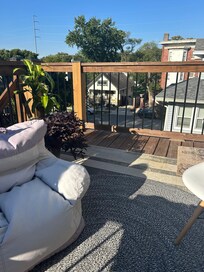 Another view from the balcony which also overlooks the garden and fire pit area.