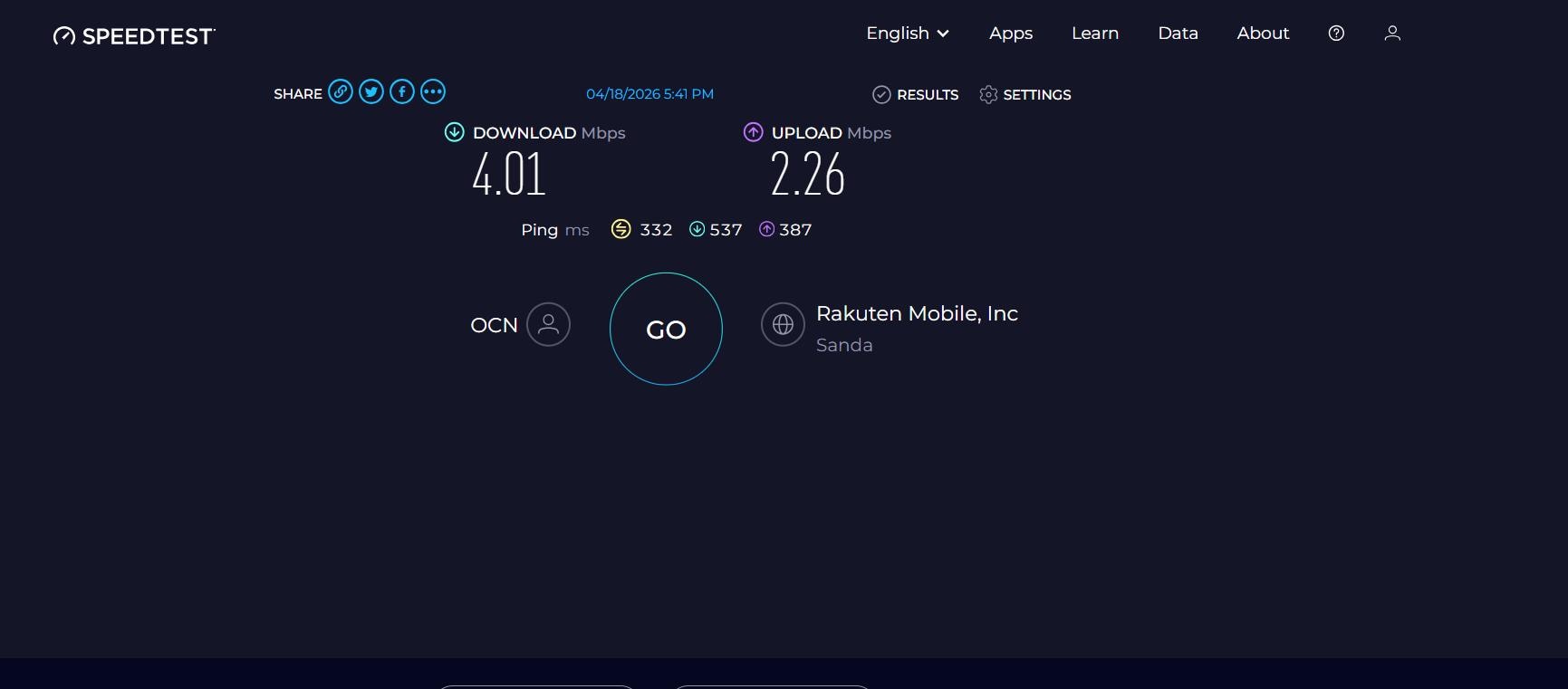 copy of speed test