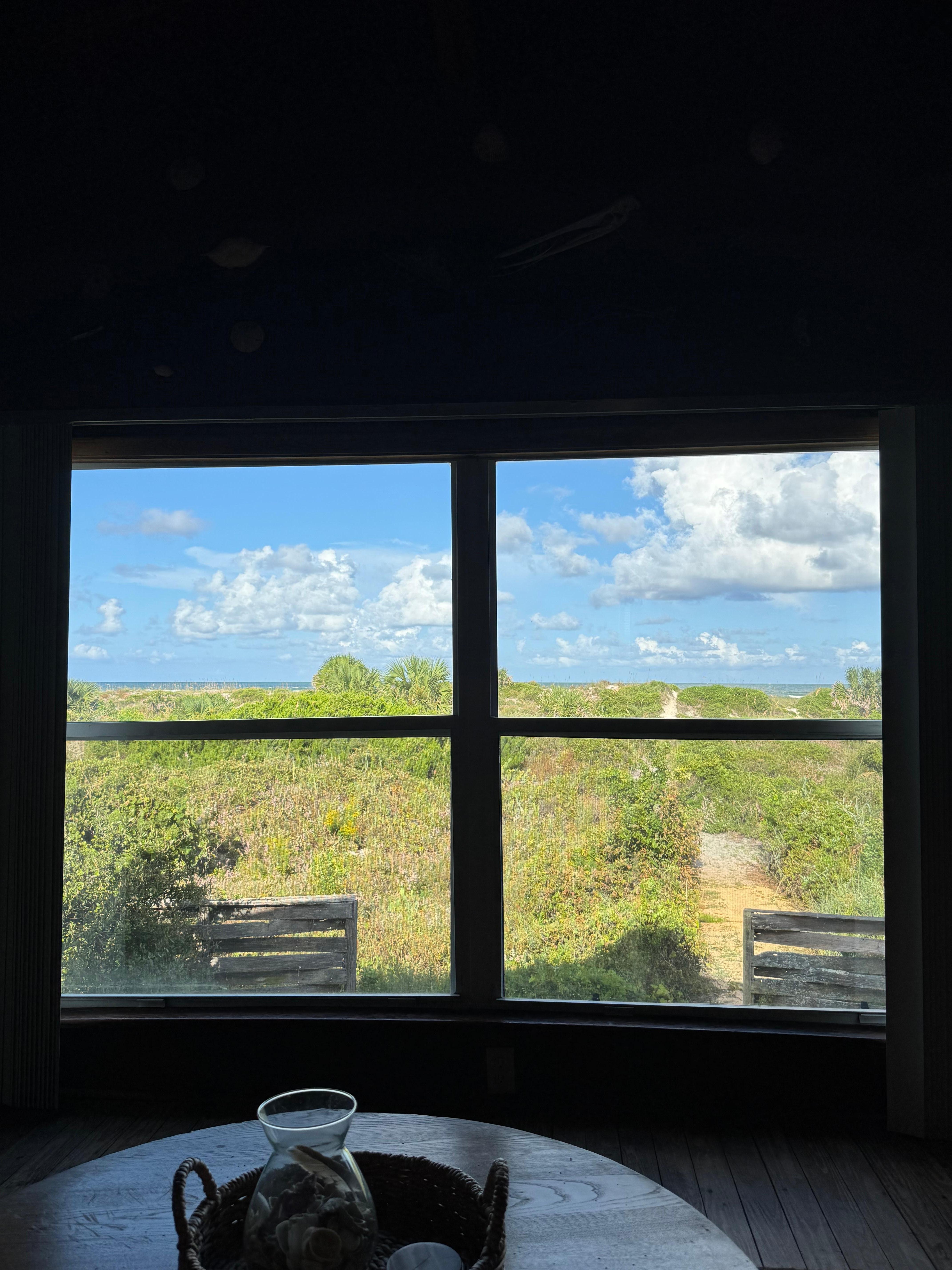 The view from the window in the living area. So lovely!