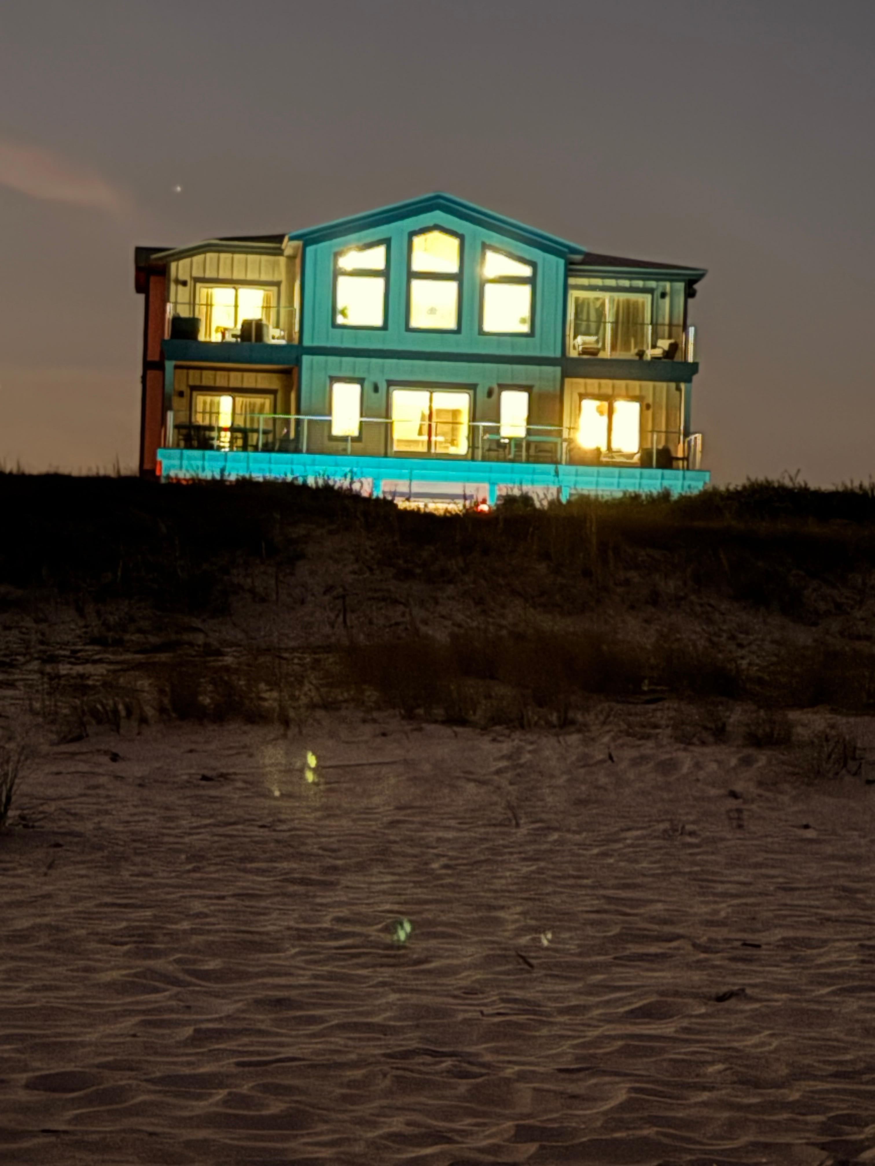 Home view from beach