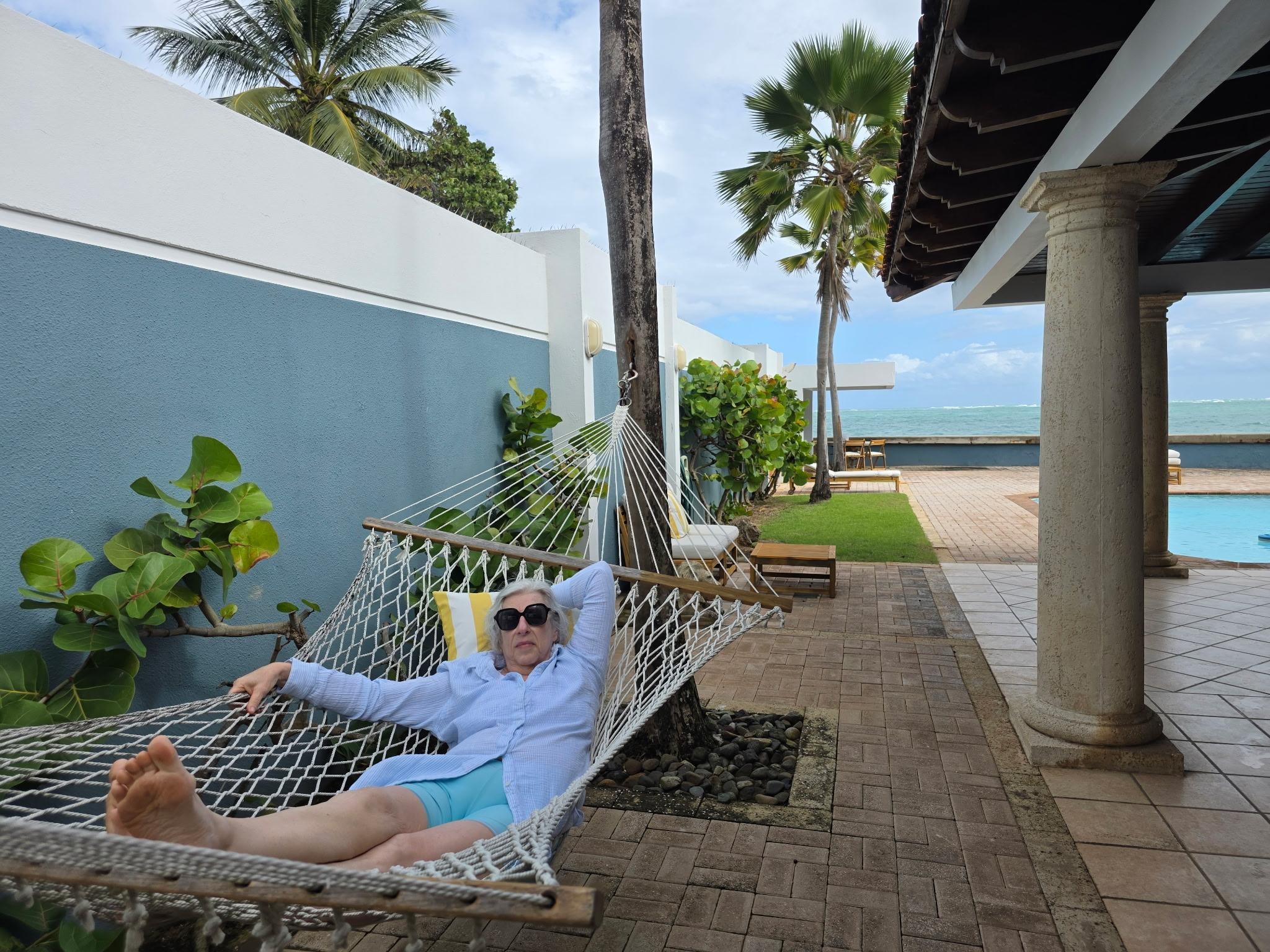 The hammock was perfect for relaxing in the shade.