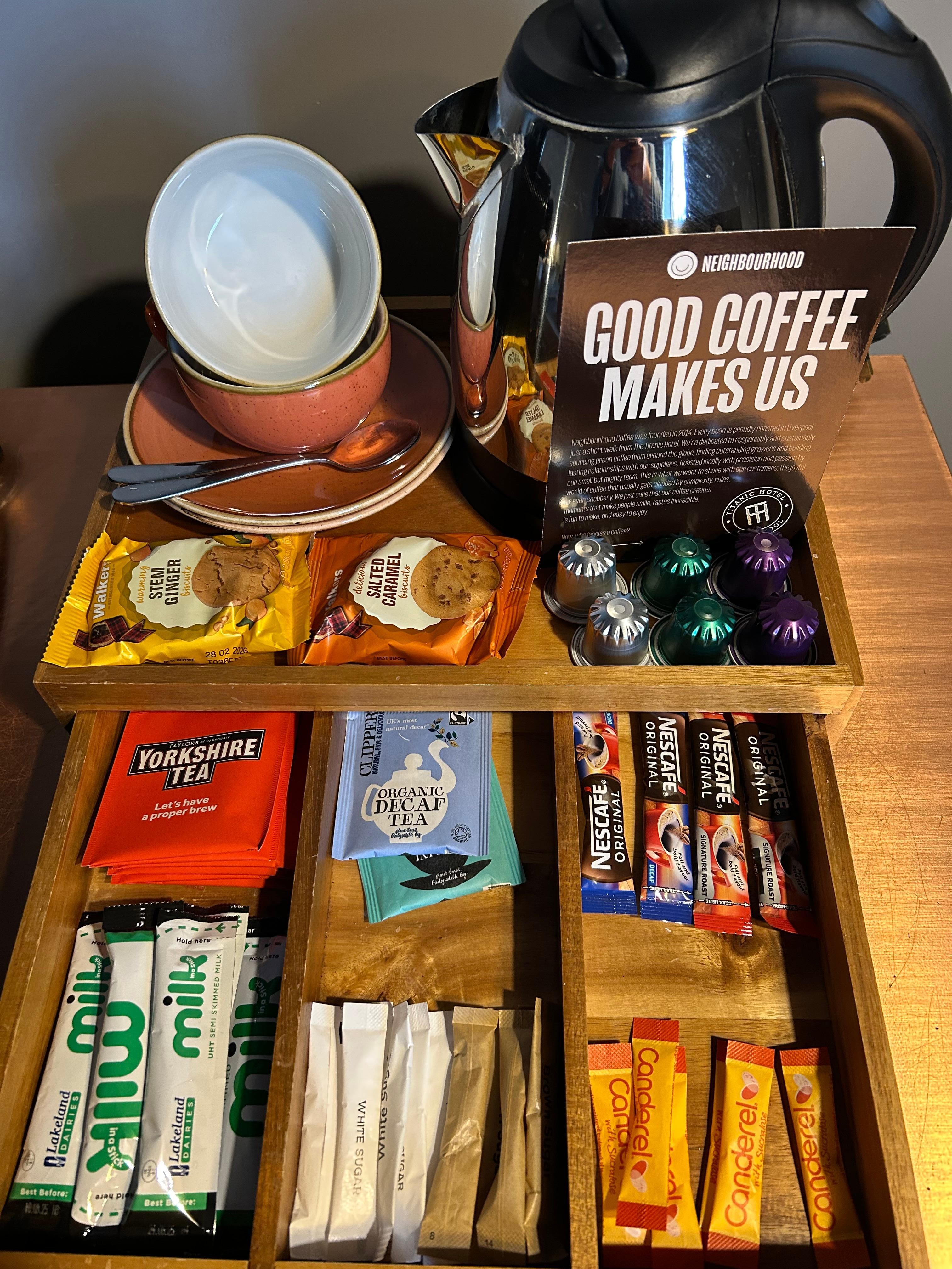 Well stocked tea tray 