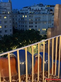 From the rooftop of the Casa Batllo--there's the apartment!! Rooftop concerts at night during summer--book tickets early.