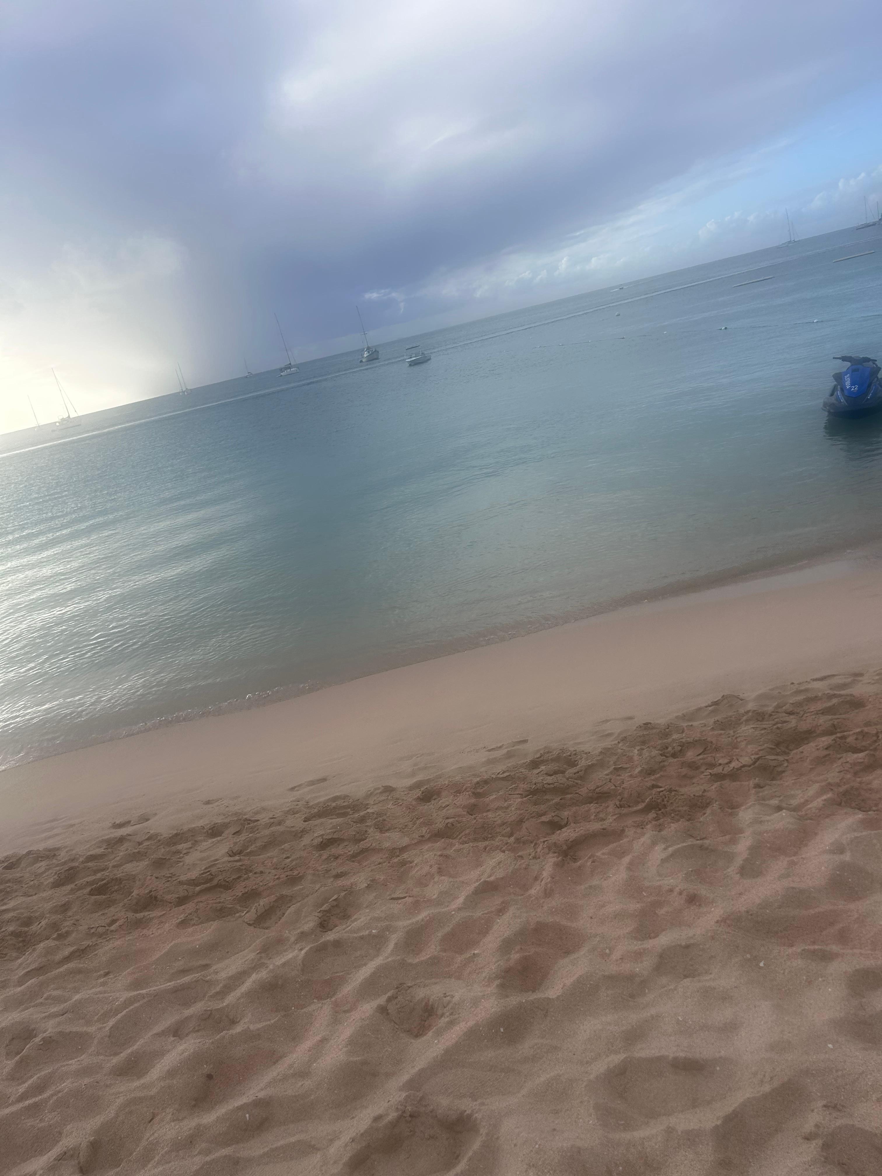 The beach behind the resort was nice