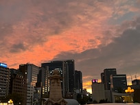 中之島公園からの夕焼け