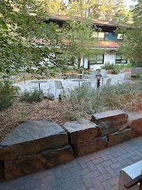 Courtyard right outside our door.