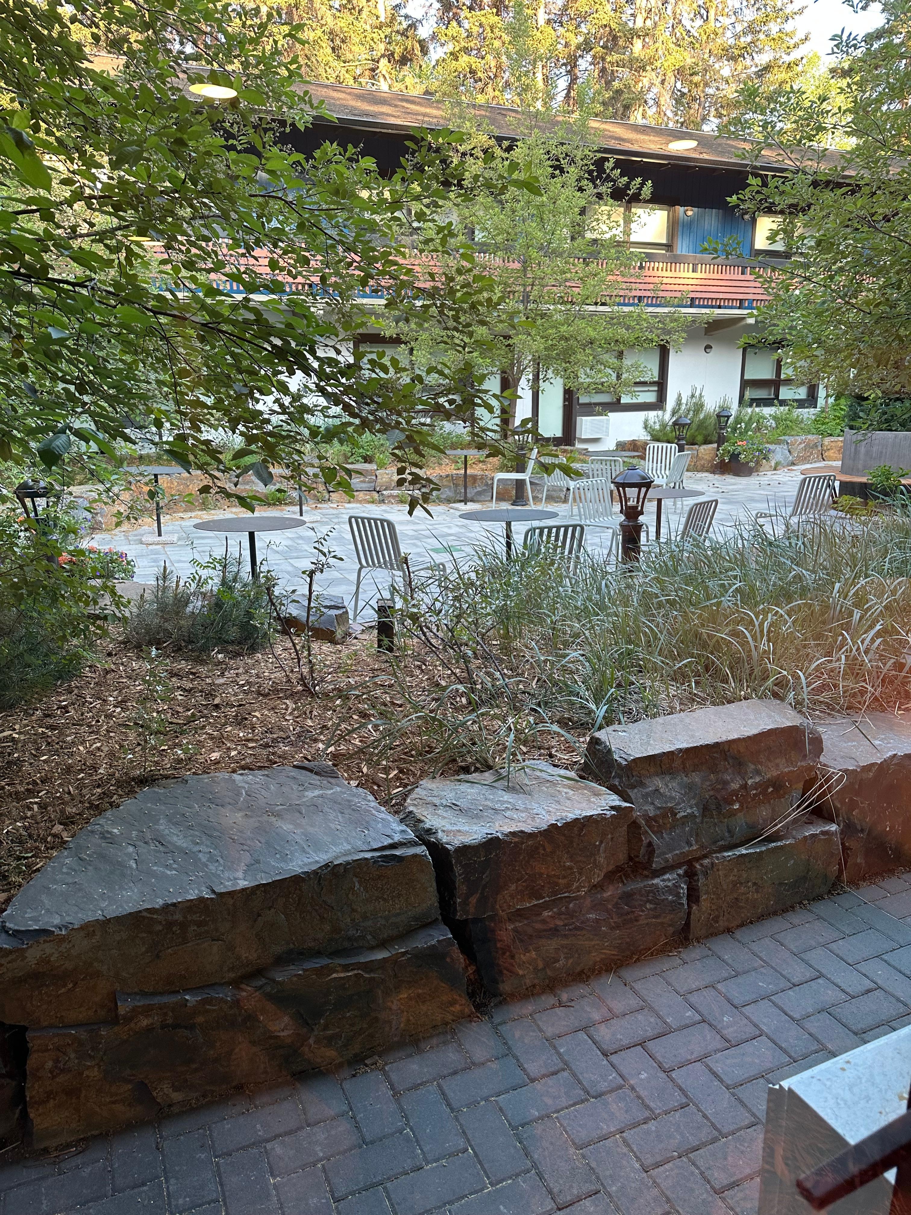 Courtyard right outside our door.