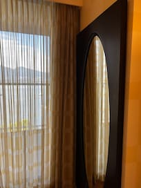 The conditions in different rooms were unacceptable. The rooms were filthy. The carpet were heavily stained and appeared not to have been deep-cleaned recently. The entire room, including the curtains, reeked of old cigarette smoke