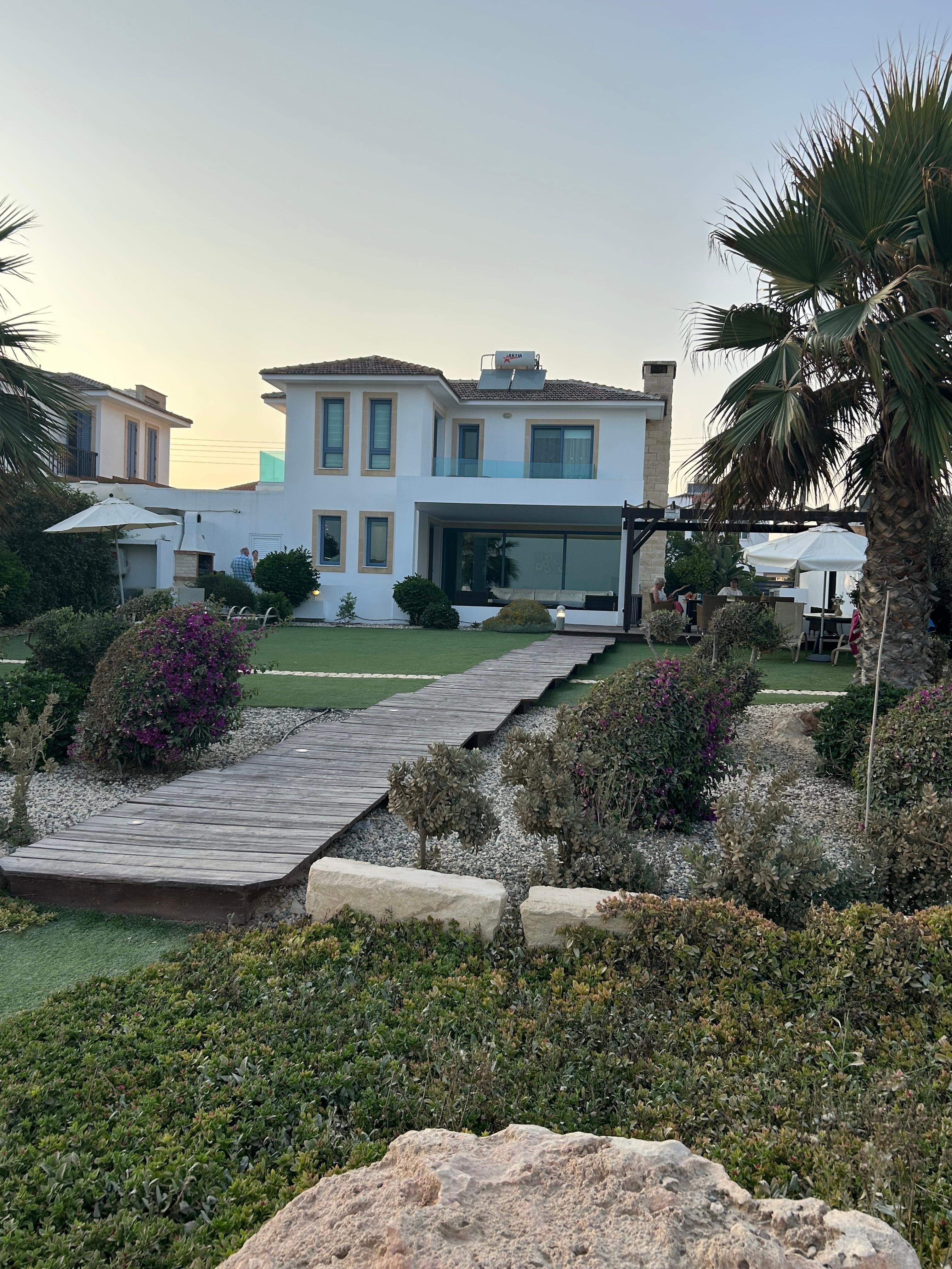 Villa at sunset