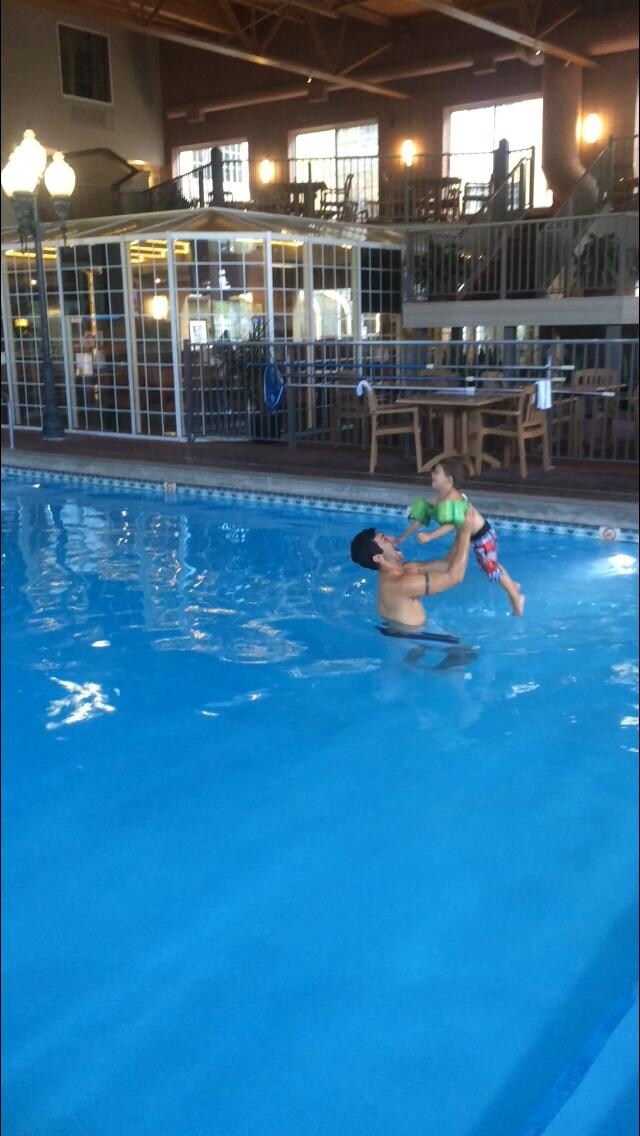 Quick swim before dinner