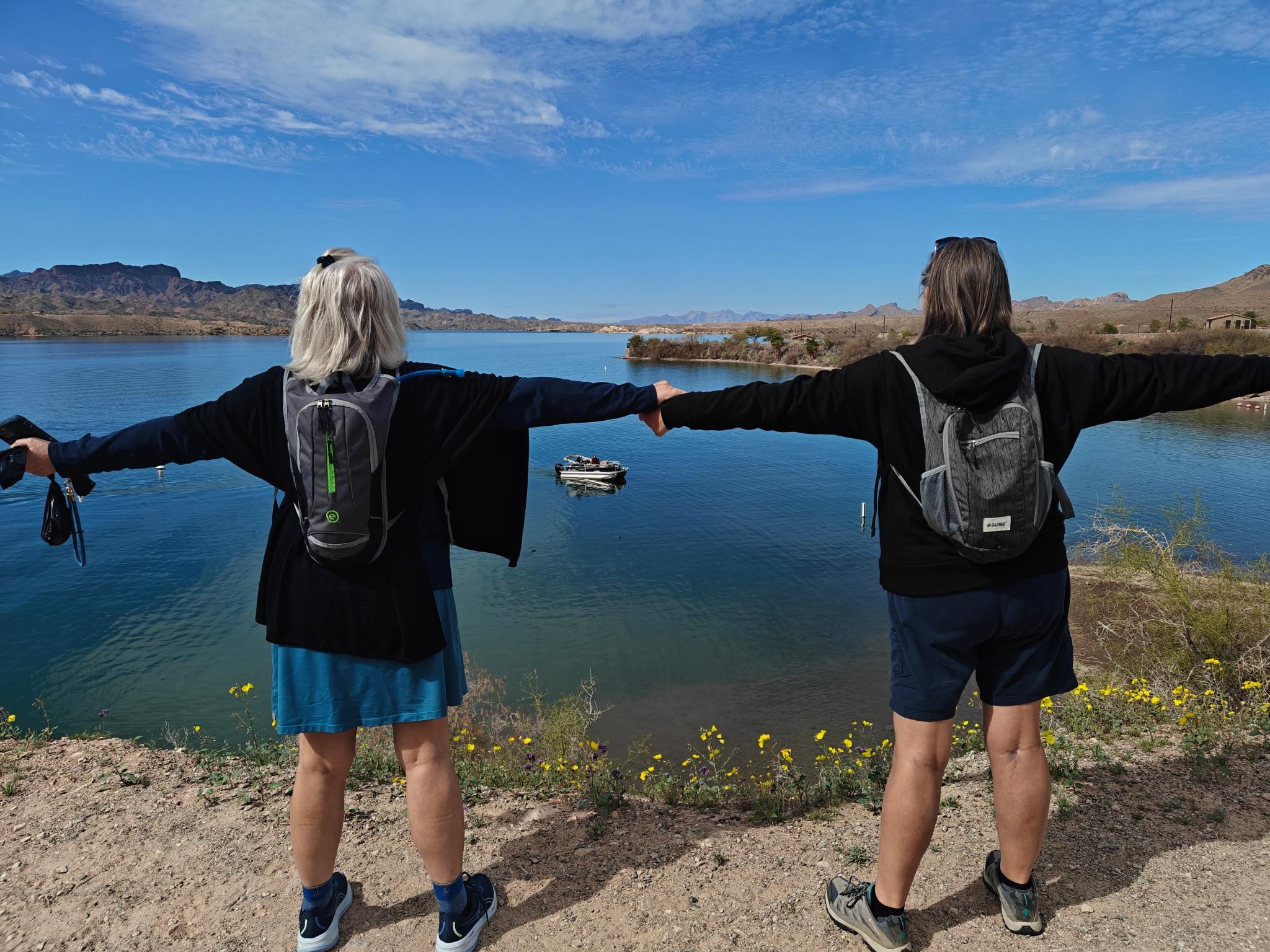 Easy hike with visiting cousin at nearby Cattail Cove.  