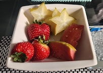 They have a guava and star fruit tree on the property. Delicious!