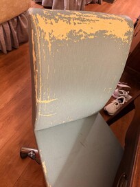 Desk chair with stains where you sit too