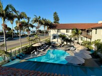 Pool view from room patio