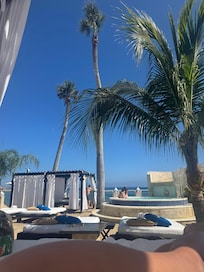 the beach at up with the beds was the best part of the whole resort. We loved being able to go between the shade of the bed and a dip in the mini pool.