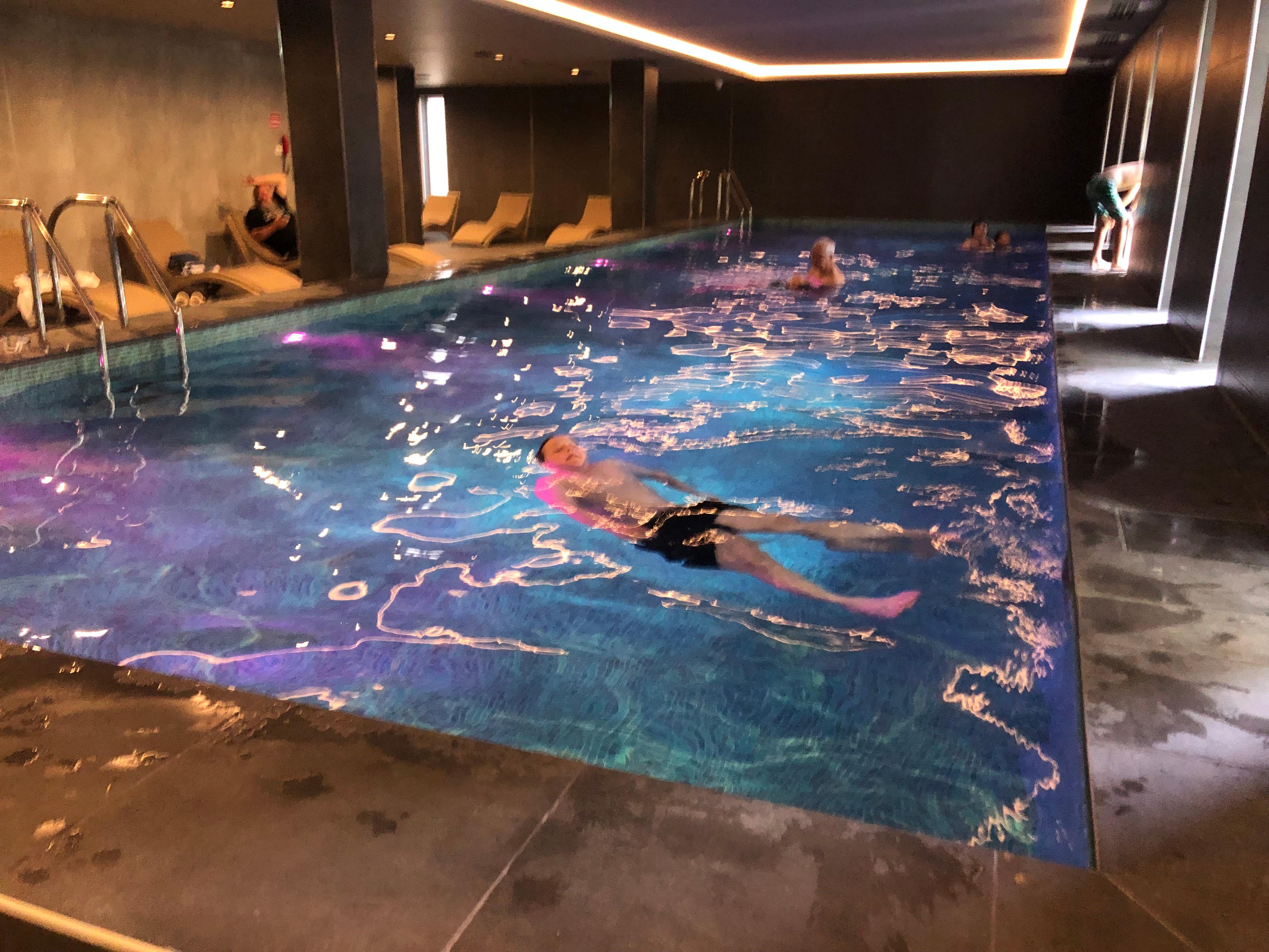 Heated indoor pool. 