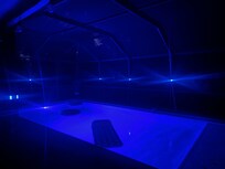 Pool lighting at night time