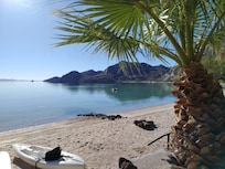 Beach outside of property