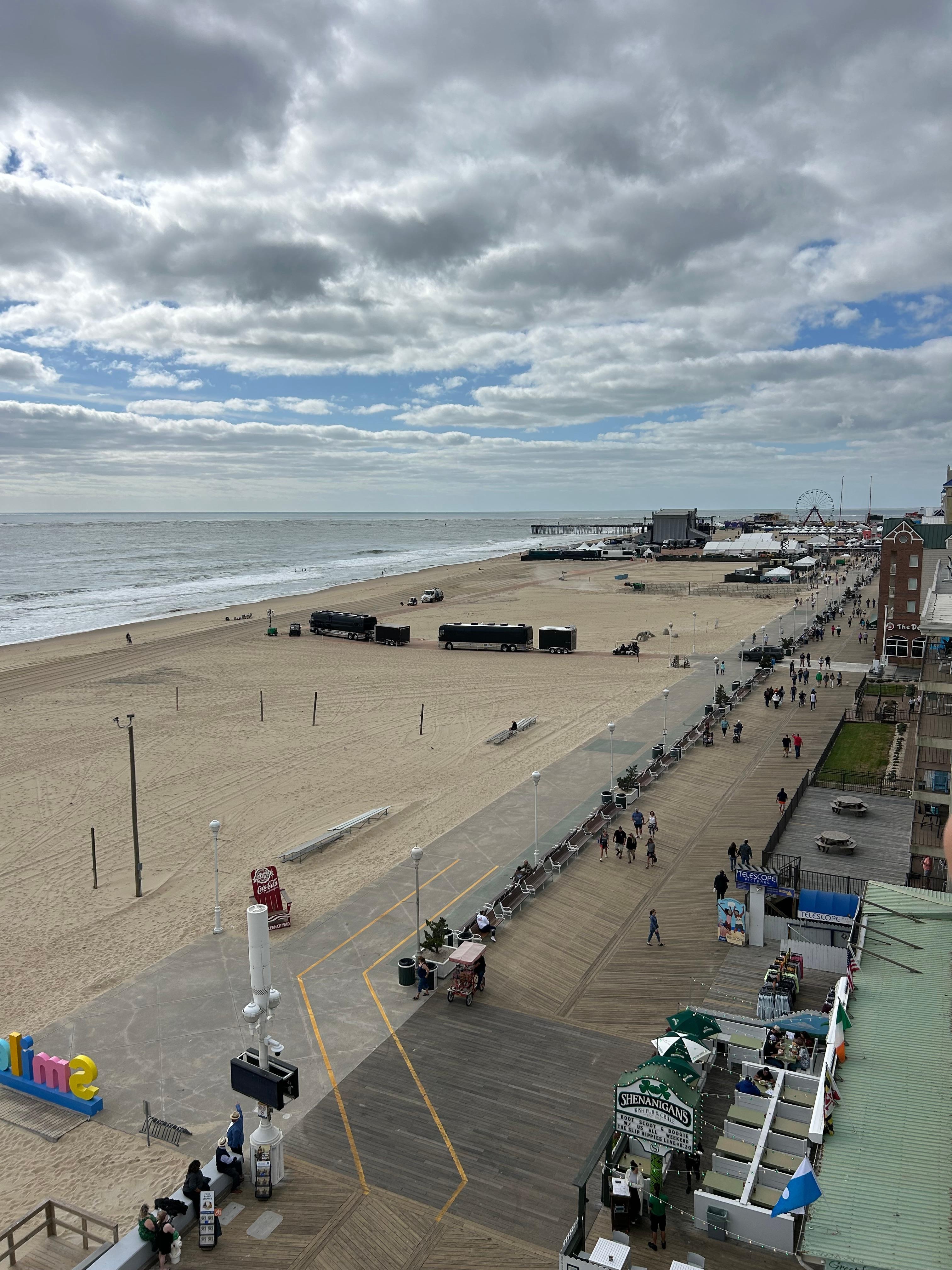 Watching the tour buses! 