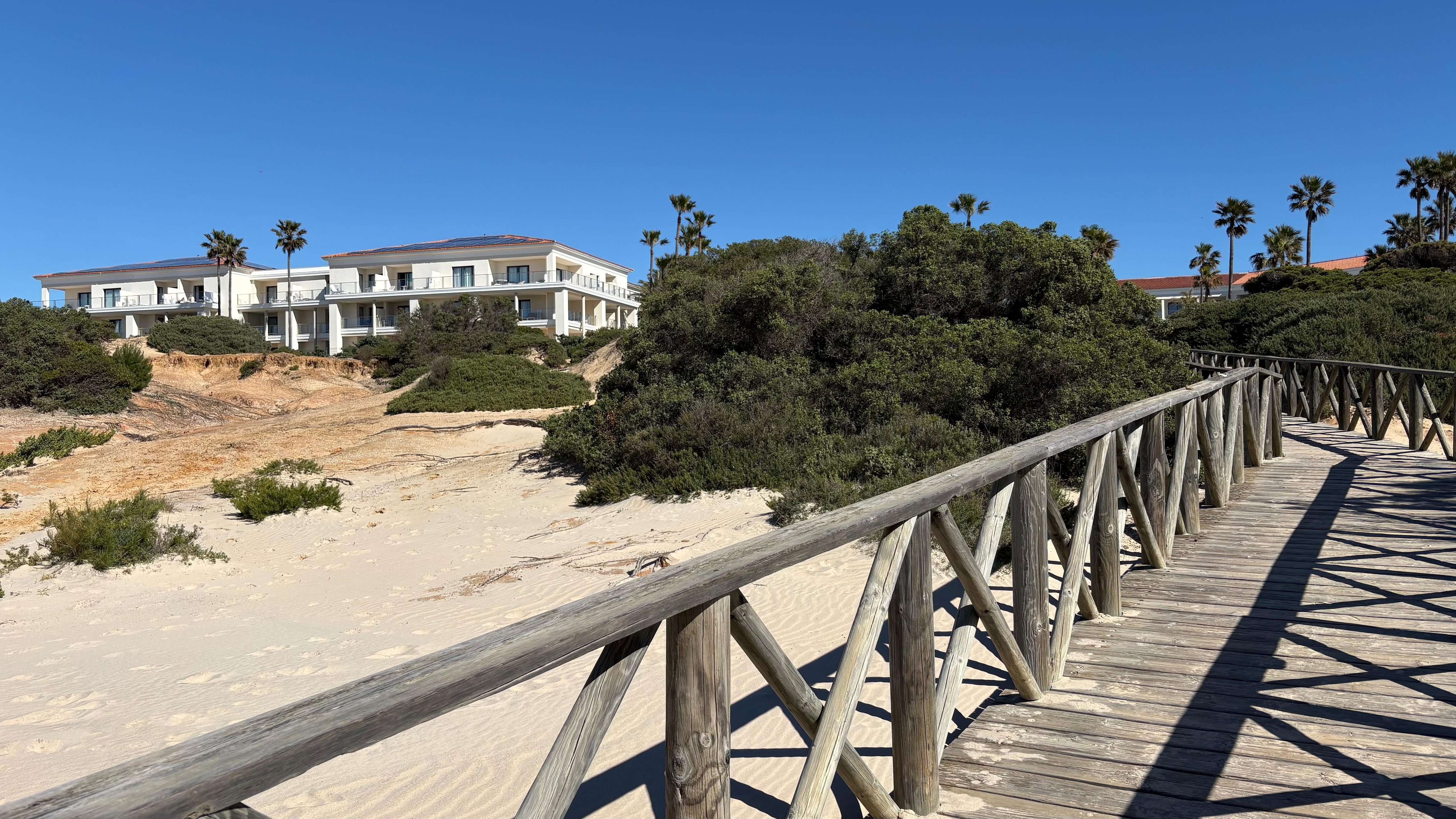 Walk from the beach back to the hotel