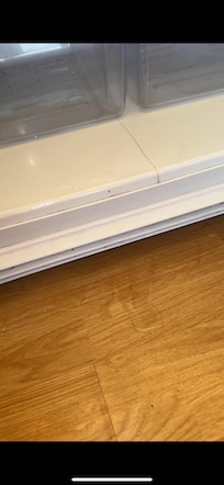 Refrigerator leaking inside and outside of the appliance.
