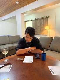 Game night in the rec room