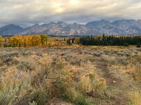 The leaves were turning and the mountains were spectacular.