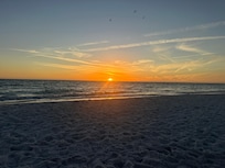 Beautiful sunset on Bean Beach