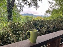 Coffee on the covered patio