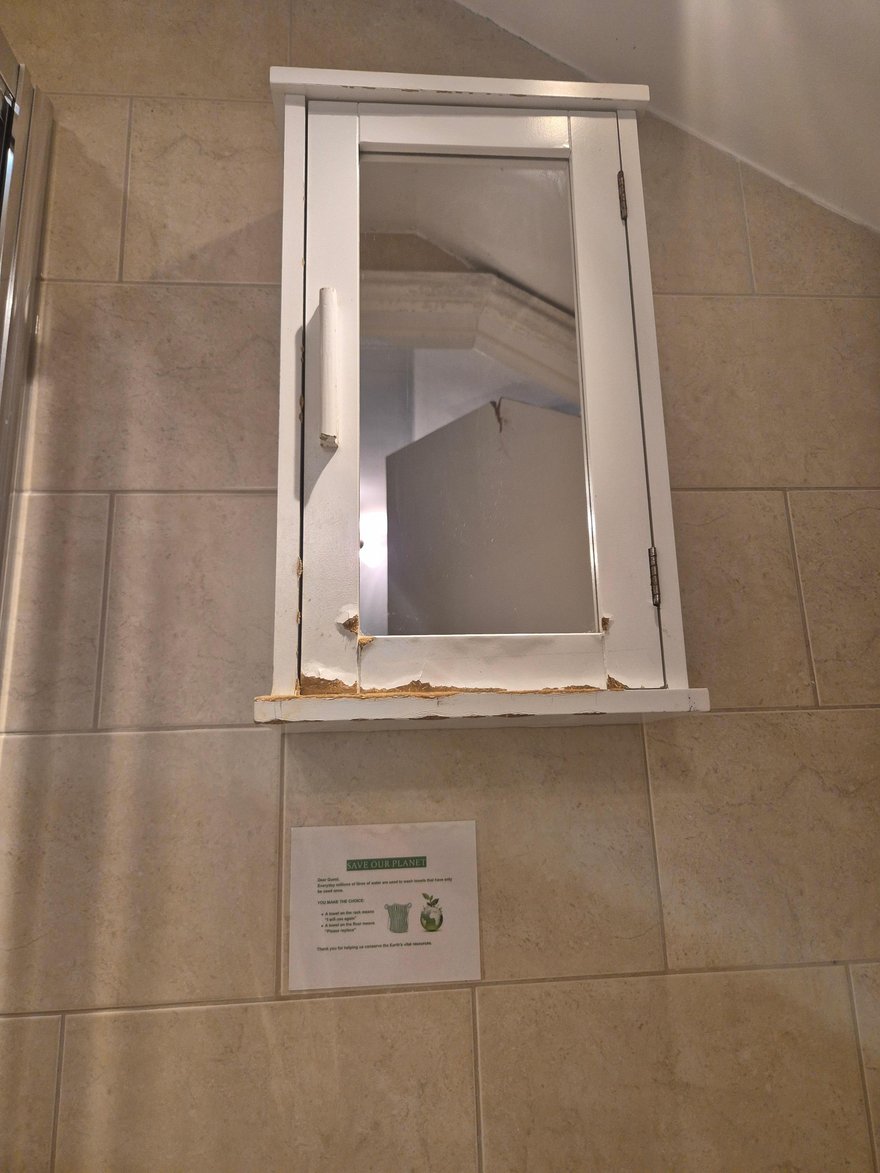 El espejo del baño.