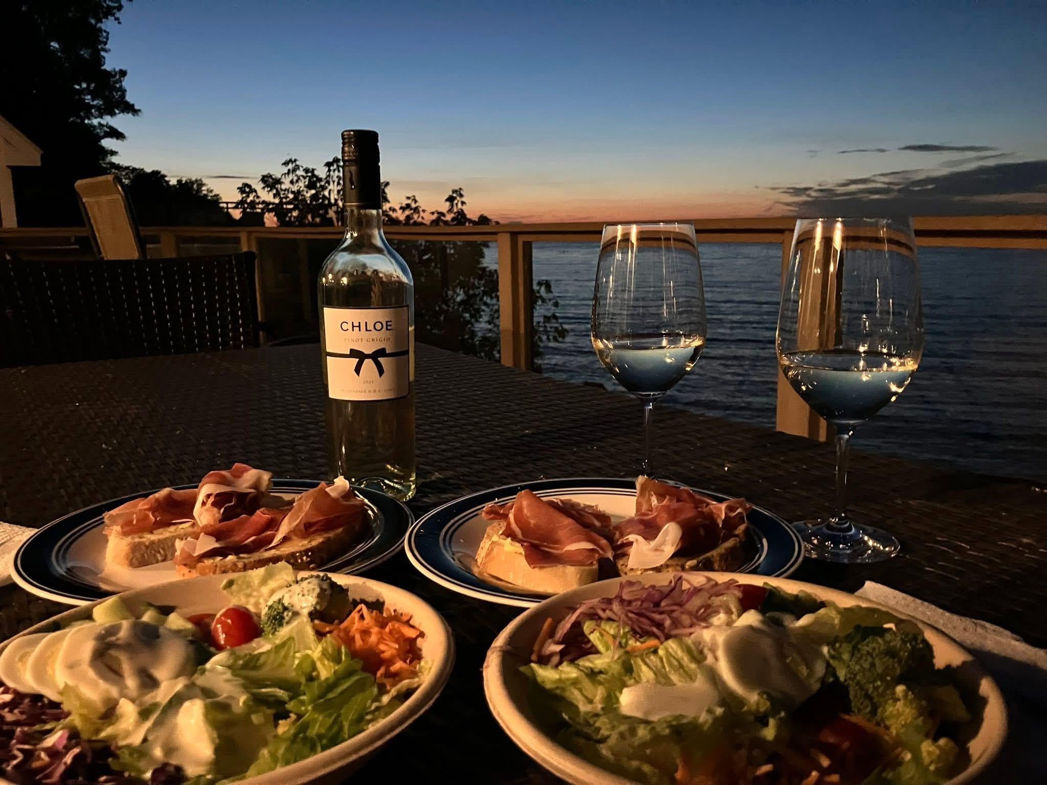 Sunset on the terrace