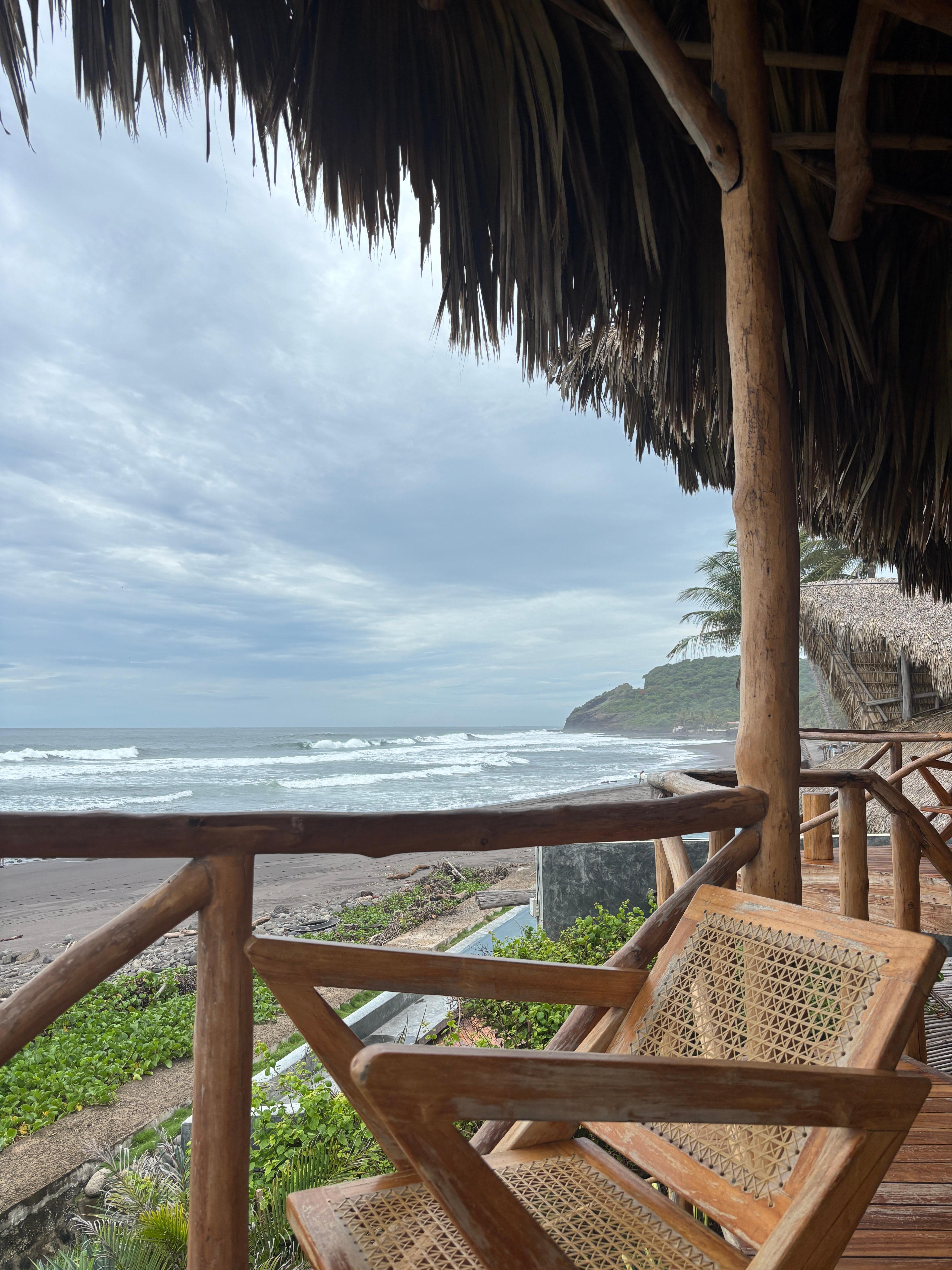 Views from the room balcony. This is the beachfront front rooms(the balcony face the beach. Jungle rooms is the row behind and will face the back of the beachfront room, ocean front only has a corner room partially facing the beach)