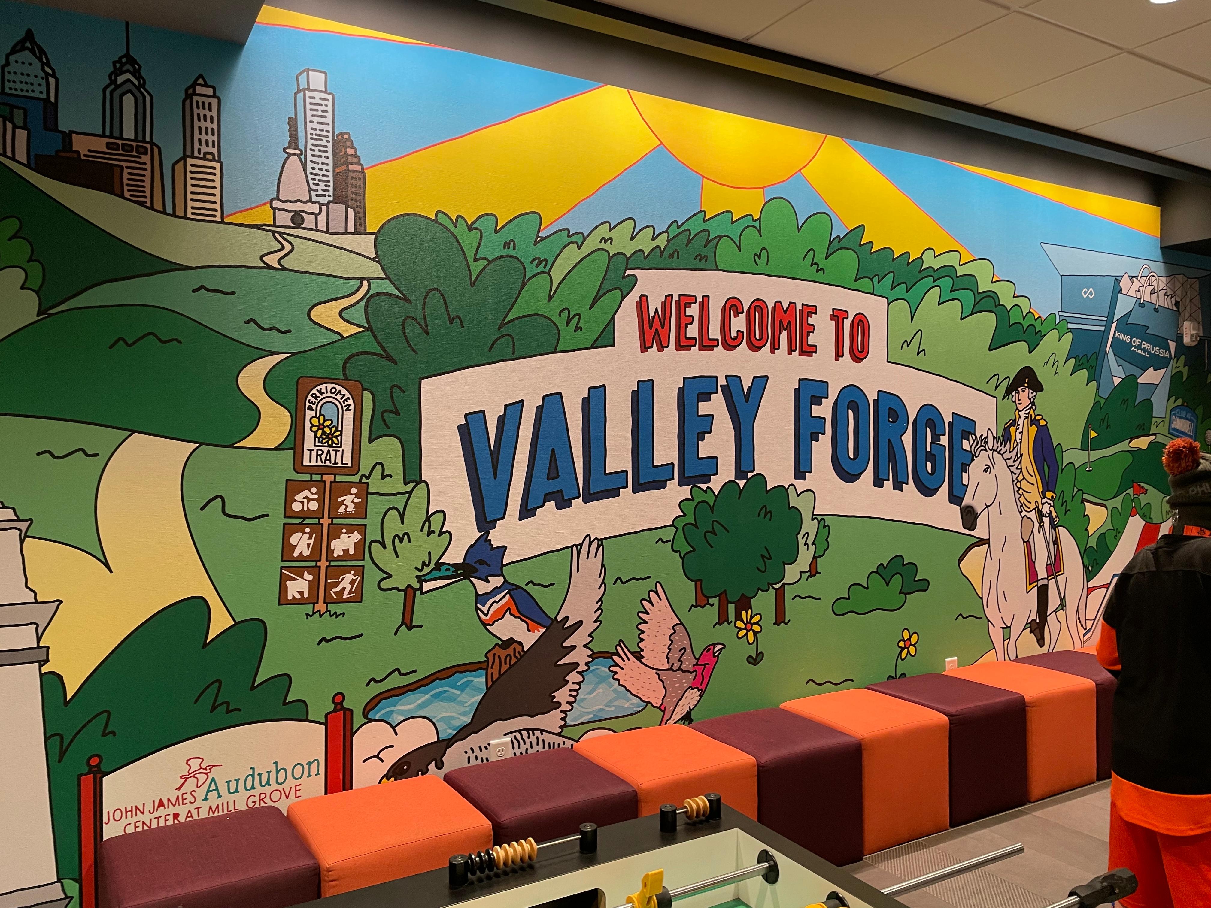 Fun local decor and information throughout the halls. 