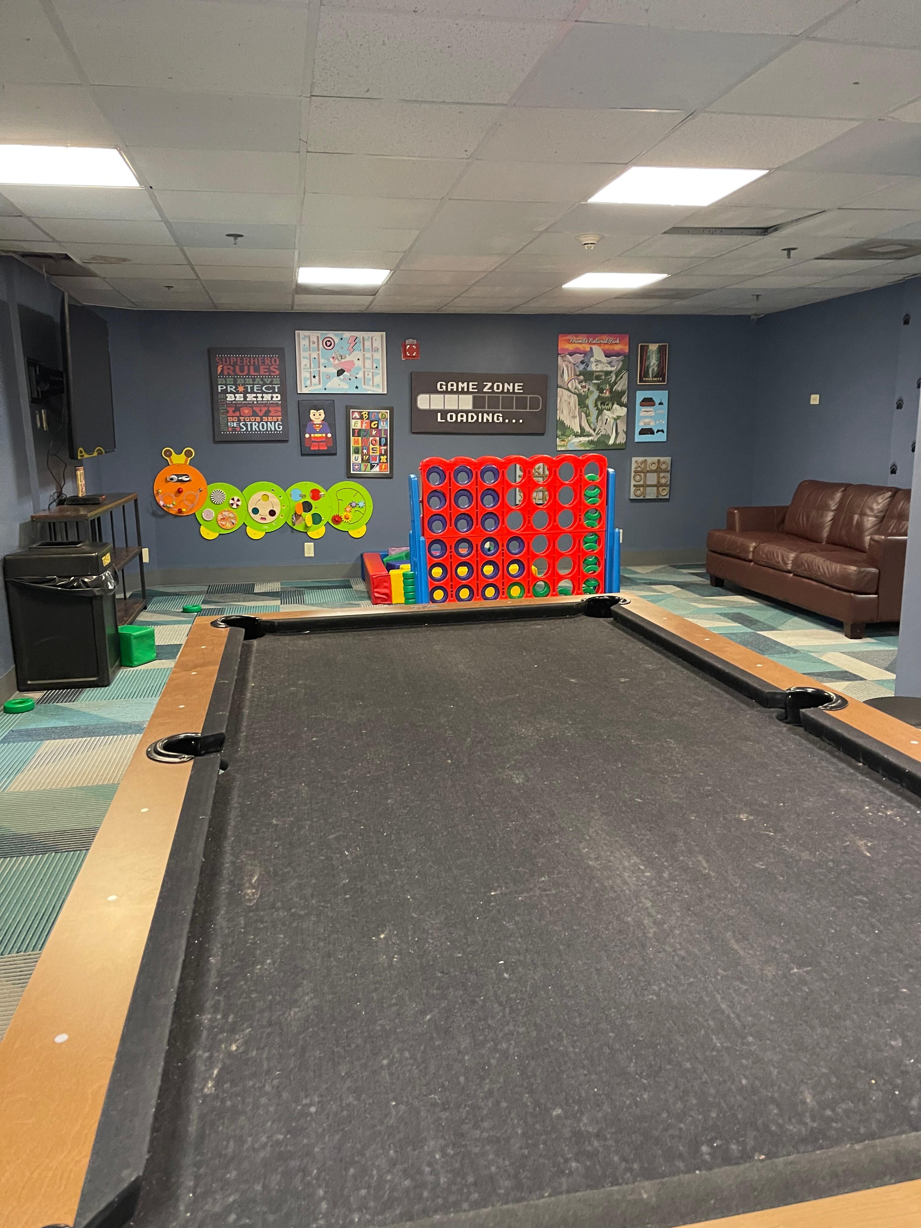 The game room perfect for kids and adults