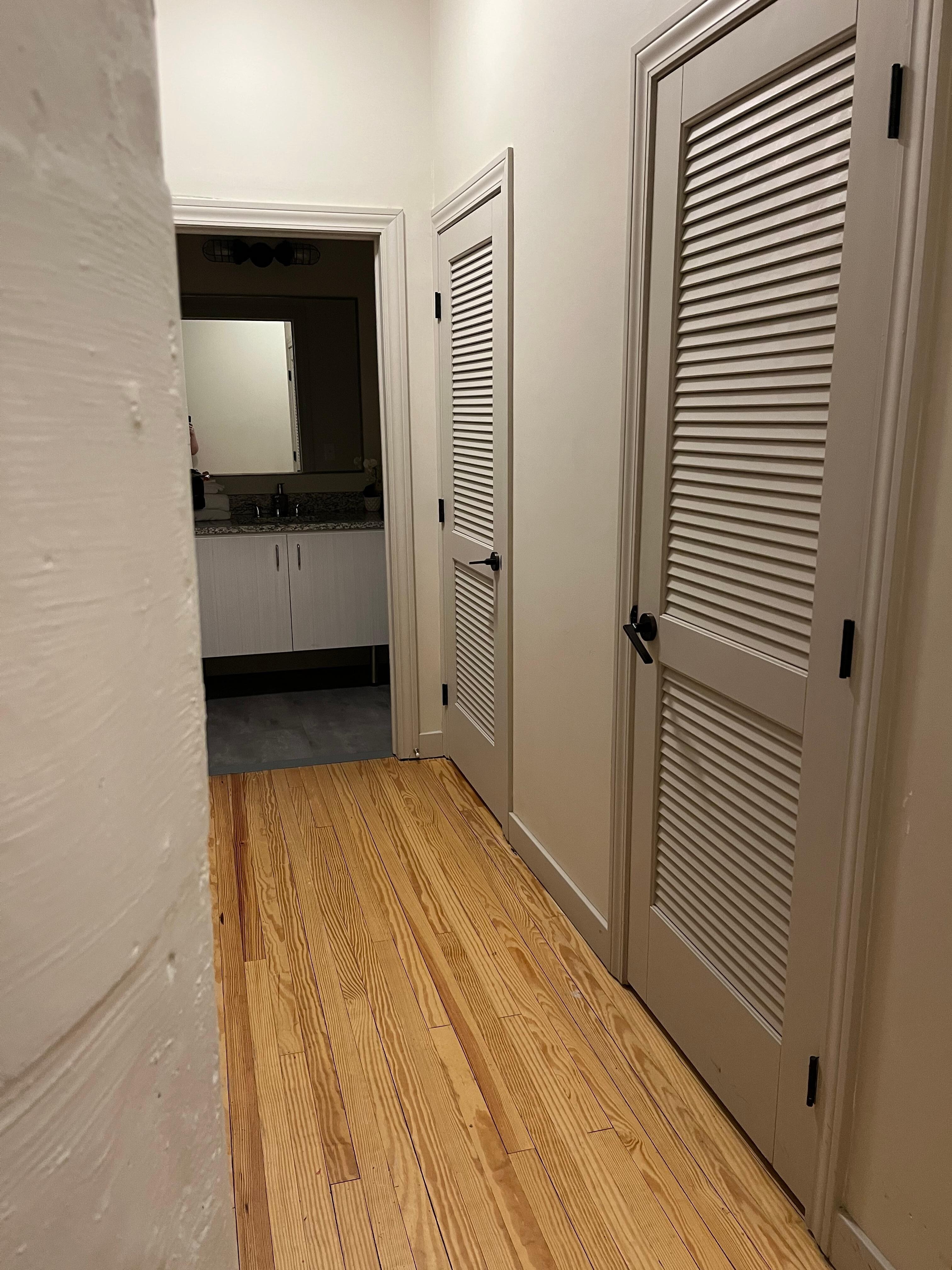 Hallway with laundry!