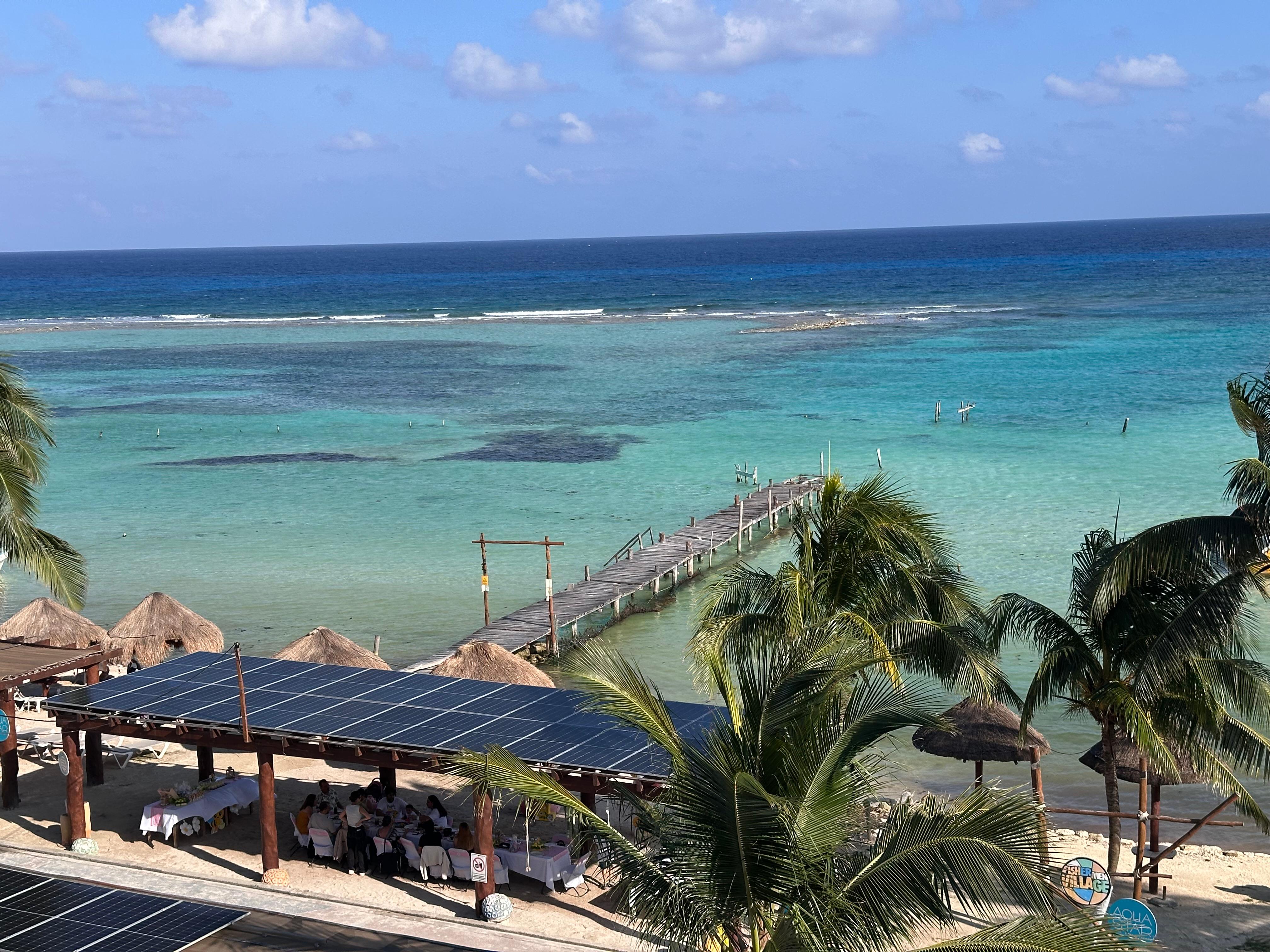 View from rooftop pool