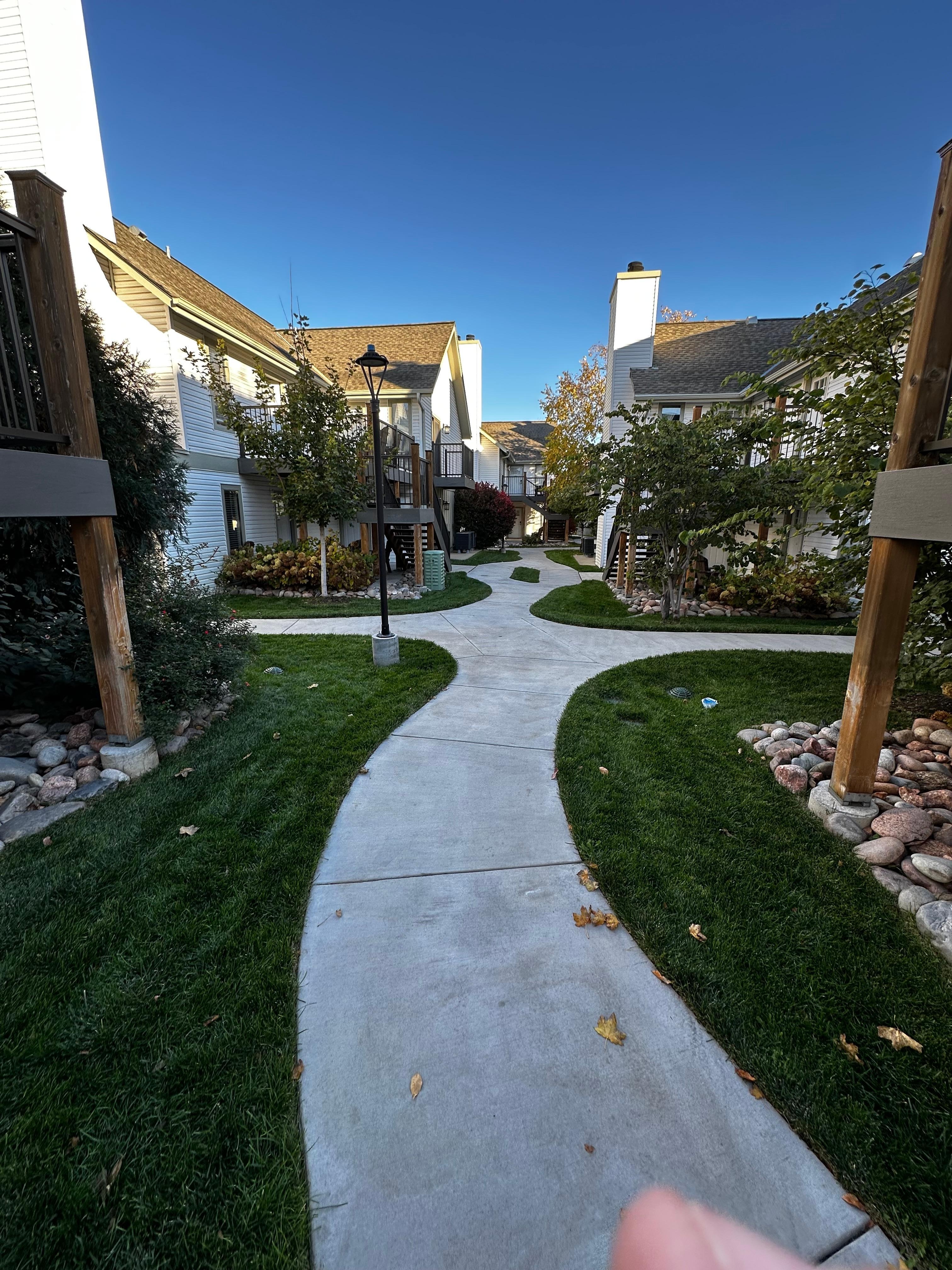 Well manicured grounds.  