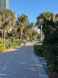 Miami Beach path right outside