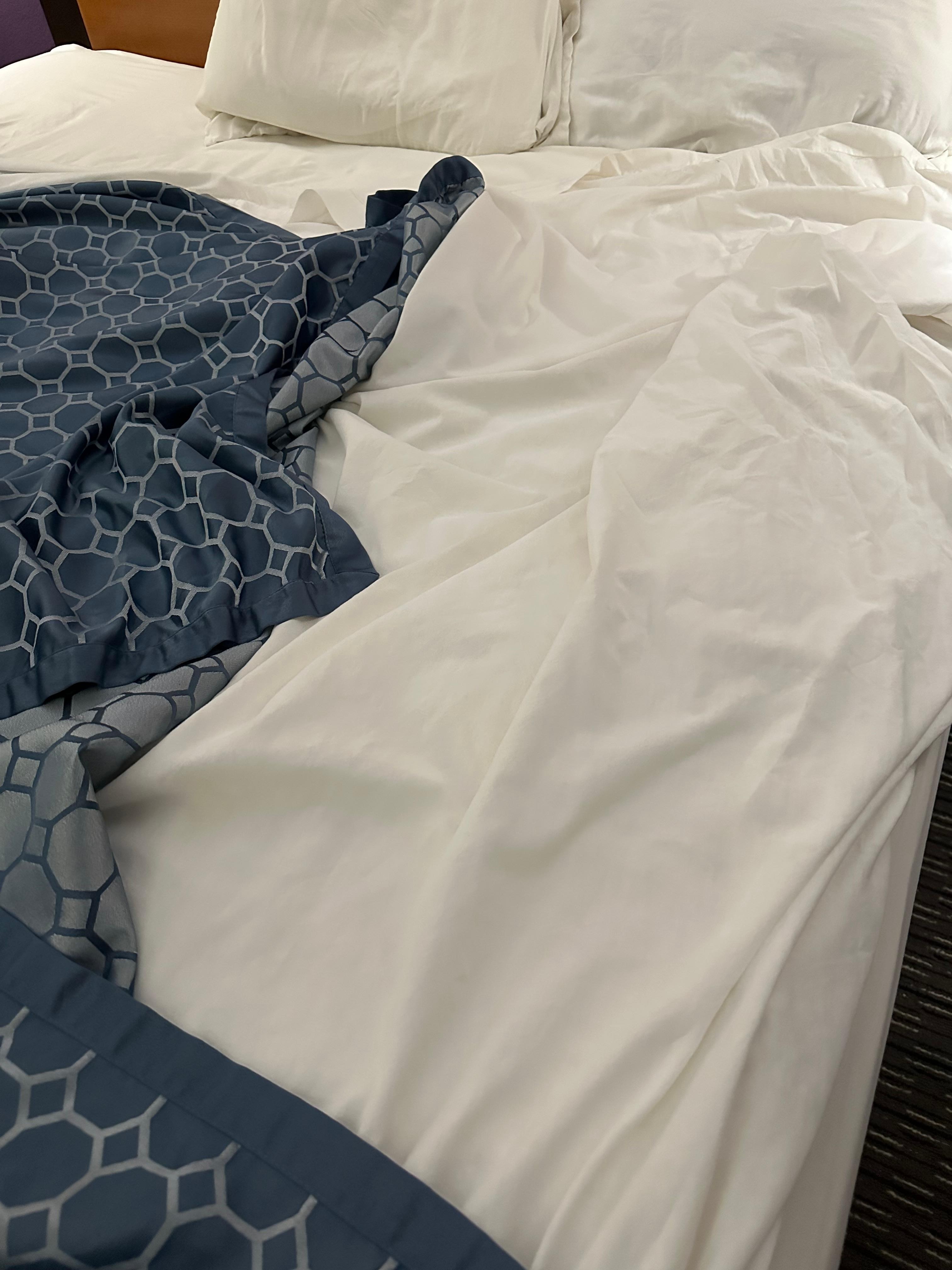 No comforter or blanket.