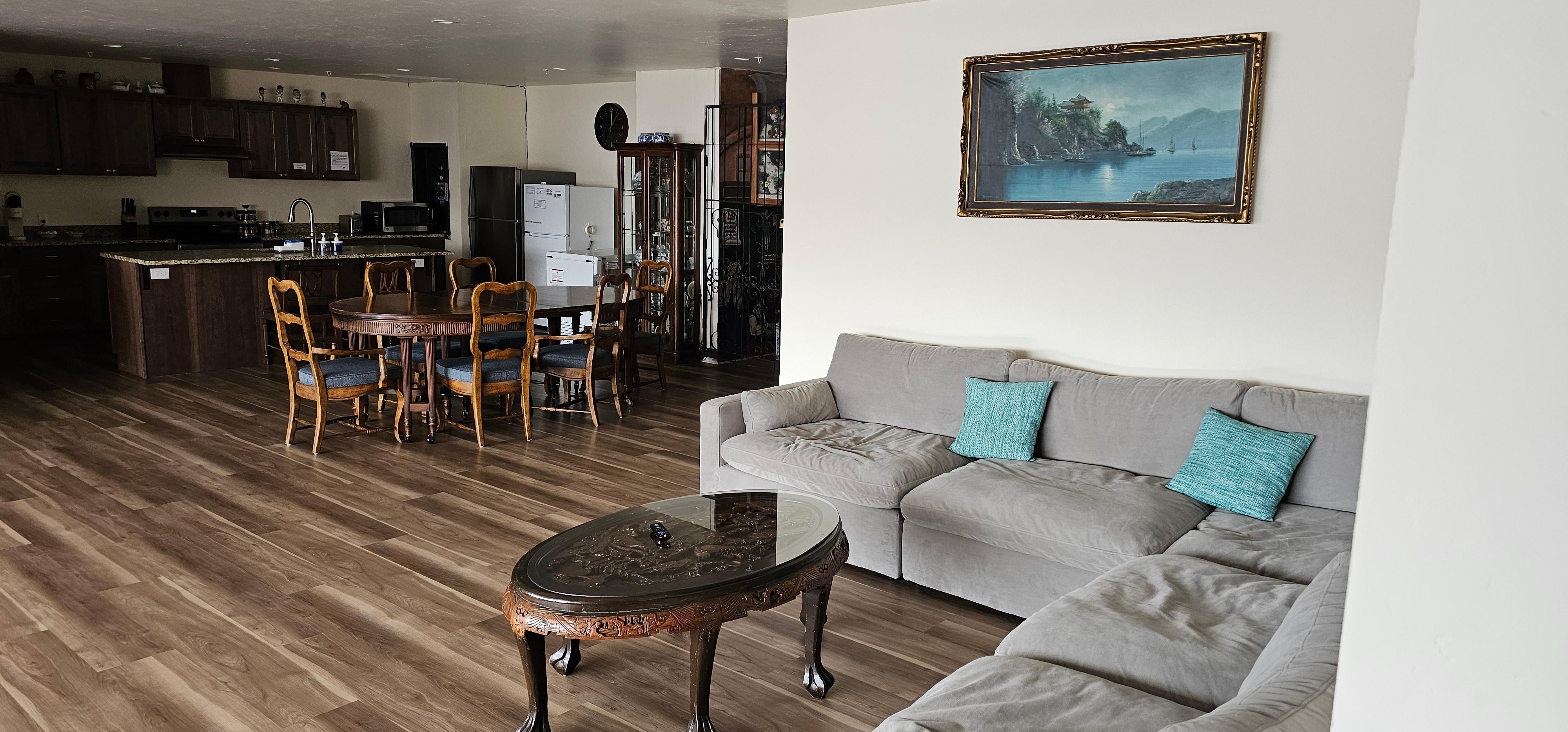 Communal living area that is accessible to all residents staying in the rooms. 