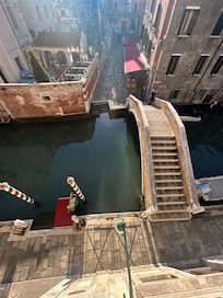 View from the balcony (it’s really a deep window ledge, no space for sitting)