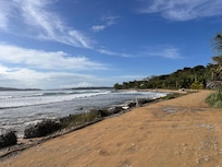 The dirt road in front